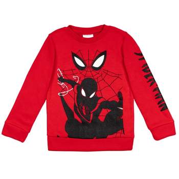 Marvel Spiderverse Spiderman Miles Morales Pullover Sweatshirt 
