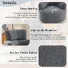 360° Swivel Barrel Chair with Adjustable Headrest - Plush Upholstered Accent Chair for Living Room, Office & Bedroom - 4 of 4