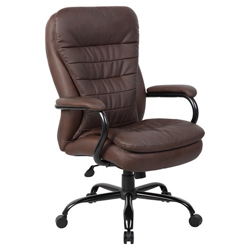 Heavy Duty Double Plush Leatherplus Chair 350lbs - Boss Office Products ...