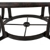 Dexmalle Rattan Pattern Bronze Outdoor Cast Aluminum Circular Dining Table - 4 of 4