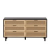 NicBex Farmhouse Natural Wood 6-Drawer Rattan Dressers,Chest of Drawers for Bedroom,Living Room,Kids' Room,Hallway - 3 of 4