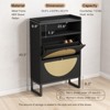Rattan Shoe Cabinet with 2 Flip Drawers & Sensor Light for Entryway - 2 of 4