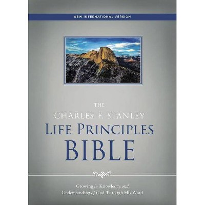 NIV, the Charles F. Stanley Life Principles Bible, Hardcover, Red Letter Edition - by  Thomas Nelson