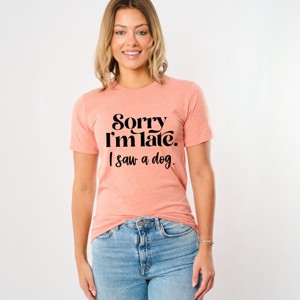 Simply Sage Market Sorry I'm Late I Saw A Dog Short Sleeve Tee - 1 of 4