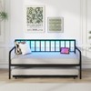 Infans Twin Daybed Adjustable Sofa Bed Frame with Charging Station & LED Lights - 4 of 4