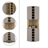 Depot E-Shop Corner Bar Cabinet, Ten Built-in Wine Rack - 4 of 4