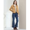 Allegra K Women's Turn Down Collar Long Sleeve Single Breasted Winter Pea Coat - 3 of 4