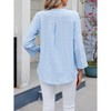 Women's Casual V Neck Shirt Summer Hollow Out 3/4 Sleeve T-Shirt Top - 2 of 4