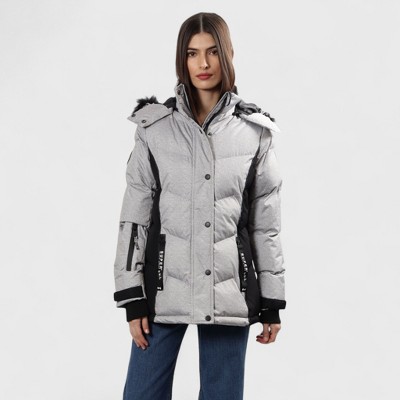 Canada Weather Gear Women’s Hooded Puffer Jacket with Removable Faux Fur Trim – Heavyweight Winter Parka Coat