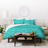 King Little Arrow Design Co Sandpipers Duvet Set Teal - Deny Designs: 300 Thread Count, Microfiber, King Size - image 4 of 4