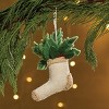 Park Designs White Socks Felt Ornament Set of 4 - 2 of 3