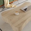 Sapphtopaz Lift-Top Coffee Table with Fluted Panel Hidden Storage, Modern Coffee Table with Silent Hydraulic Lift, Center Table Curved Safety Corners - 2 of 4
