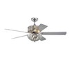 52" x 52" x 22" Wilson Chrome Lighted Ceiling Fan Silver - Warehouse Of Tiffany: Remote, Polished Metal, ETL Listed - image 2 of 4