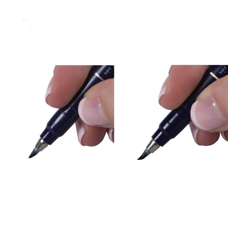 2pk Tombow Fudenosuke Calligraphy Fine Point Brush Pens - Black, 5 of 9