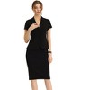 INSPIRE CHIC Women's Short Sleeve Blazer Jacket Pencil Skirt Business Suit Set 2 Pcs - 2 of 4