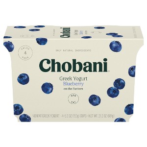 Chobani Blueberry on the Bottom Nonfat Greek Yogurt - 4ct/5.3oz Cups - 1 of 4