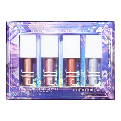 e.l.f. Epic Frost Liquid Metallic & Glitter Eyeshadow Holiday Vault Gift Set - 4ct