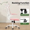 GlasFlength Task and Office Chairs Adjustable Office Chair Ergonomic Swivel Chair Computer Arm Chair for Long Sitting, Pink, 23.43"*23.43"*48.4" - 3 of 4