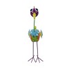 Alpine Corporation Quirky Metal Bright Rainbow Bird Décor Outdoor Bird Sculpture - 2 of 3