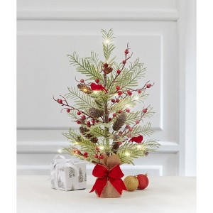 BrylaneHome 24" Cardinal Berries Tabletop Tree - 1 of 1
