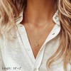Gold Initial Layered Necklaces for Women - HTUTWOO™ 14K Gold Plated Coin Letter Necklace, for Everyday Wear - 3 of 4