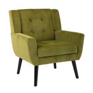 NicBex Velvet Accent Chair Modern Upholstered Armchair with Metal Legs,Side Chair with Lounge Seat for Living Room,Bedroom - 1 of 4