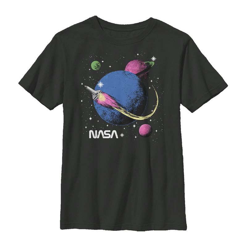 Boy's NASA Retro Rocket Journey T-Shirt, 1 of 5