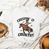 Simply Sage Market Women's Creepin' It Country Cowboy Short Sleeve Graphic Tee - 3 of 4