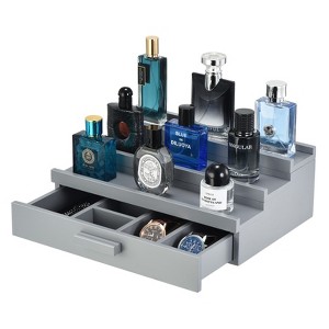 Unique Bargains Wood Velvet Lining Hidden Compartment Perfume Display Organizer - 1 of 4