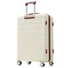 Cesicia 3Pcs ABS Travel Luggage with TSA Lock and 360° Spinner Wheels, 20 & 24 & 28 Inch Sizes - 3 of 4