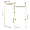 YIYIBYUS Wall Mounted Heavy Duty Metal Garment Frame Clothing Rack, Gold - 4 of 4