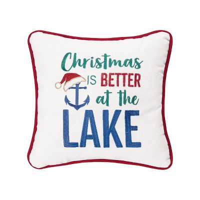 C&F Home Christmas Better At Lake 10" x 10" Embroidered Small Petite Throw Pillow