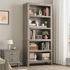 71" Tall 5-Tier Wooden Bookcase with Adjustable Shelves, Farmhouse Style Bookshelf for Living Room, Office & Library - 3 of 4