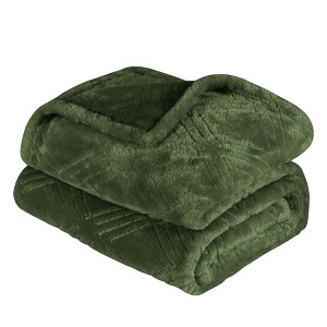 Diamond Flannel Embossed Fleece Blanket by Blue Nile Mills - 1 of 4