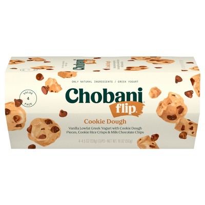 Chobani Greek Yogurt Flip Cookie Dough - 4pk/4.5oz Cups : Target