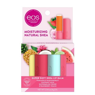 eos Super Soft Shea Lip Balm Stick Variety Pack - 4pk