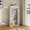 NicBex Farmhouse Bookcase Storage Cabinet Kitchen Pantry 5 Adjustable Shelves Rustic Chic Living Room Furniture - 3 of 4