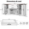 GDFStudio Flint 63" Farmhouse Barn Door Storage Cabinet with 2 Drawers and Door Rack - 3 of 4
