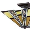 Chloe Lighting Progressive Tiffany-Style 2 Light Mission Semi-Flush Ceiling Fixture 14" Shade - 4 of 4