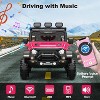 Ride on Car with 6 EVA Wheels&4WD, 12V Battery Powered Electric Car for Kids, Electric Vehicle with Remote Control, 3 Adjustable Speeds - 4 of 4