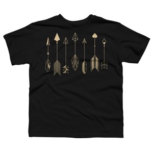 Boy's Design By Humans Be Brave Little Arrow (gold) By staceyroman T-Shirt - 1 of 4