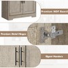 70 Inch Tall Kitchen Pantry Cabinet, Freestanding Storage Cabinet with 4 Doors and Adjustable Shelves, For Dining Room, Bathroom, Living Room - 4 of 4