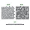 Dolonm 12"x12" Gray Interlocking Plastic Deck Tiles – Pebble Pattern, Waterproof & Anti-Slip for Patio, Balcony, Pool - 3 of 4