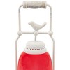 Northlight Avian Bird Antique-Style Glass Candle Lantern - 11.75" - Red and White - 4 of 4