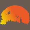 Women's Design By Humans Halloween witch silhouette By InfaredDesigns Racerback Tank Top - 2 of 3