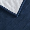ETL certified 100% polyester Electric Blanket Solid Fleece to Faux-Shearling Heated Blanket - 4 of 4