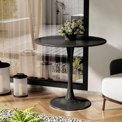 LOVMOR Modern Round Dining Table, ∅31.5'' Kitchen Dining Room Furniture, Coffee Table, Leisure Table, Living Room Table