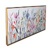 19" x 45" Colorful Wildflower Floating Framed Wall Canvas - Gallery 57: Modern Botanical Nature Art, Gold Frame, D Ring Mount - 4 of 4