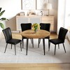 5-Piece Dining Set with Extendable Table and 4 PU Armless Chairs - 3 of 4