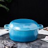 Bruntmor 2-in-1 Blue Enamel Cast Iron Dutch Oven & Skillet Set | All-in-One Cookware for Induction, Electric, Gas, Stovetop & Oven, 5 Quart - image 4 of 4